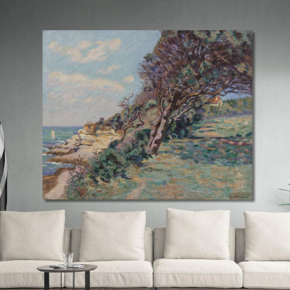 Saint-Palais La Punta Della Dogana Agosto 92 Ore 10 Del Mattino Armand Guillaumin agl86 quadro stampato su tela