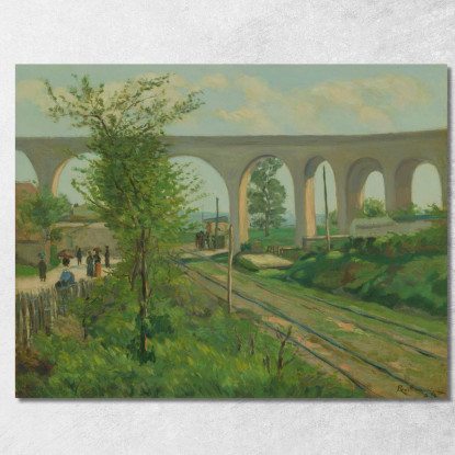 L'Acquedotto Di Arcueil Al Passaggio A Livello Ferroviario Di Sceaux Armand Guillaumin agl89 quadro stampato su tela