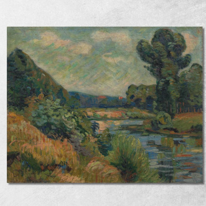 Le Rive Della Marna A Charenton Armand Guillaumin agl90 quadro stampato su tela
