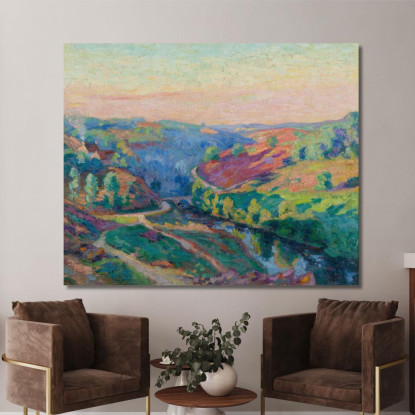 Valle Della Creuse Armand Guillaumin agl93 quadro stampato su tela