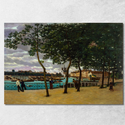 Veduta Della Senna Parigi 2 Armand Guillaumin agl94 quadro stampato su tela