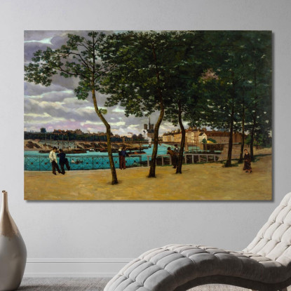 Veduta Della Senna Parigi 2 Armand Guillaumin agl94 quadro stampato su tela