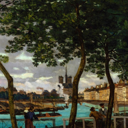 Veduta Della Senna Parigi 2 Armand Guillaumin agl94 quadro stampato su tela