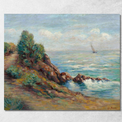 Barca A Vela Ad Agay Armand Guillaumin agl96 quadro stampato su tela