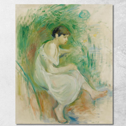 Bagnante In Camicia Berthe Morisot bmr5 quadro stampato su tela