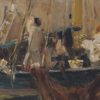 Barche All'Attracco Berthe Morisot bmr6 quadro stampato su tela