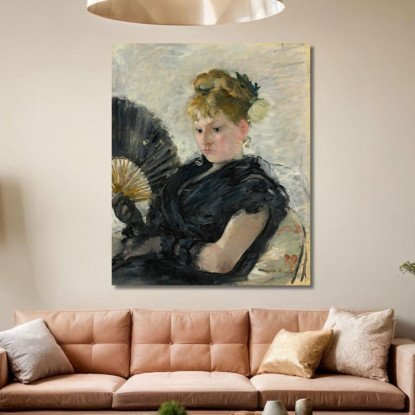 Donna Con Ventaglio Berthe Morisot bmr10 quadro stampato su tela