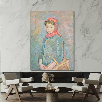 Bambina Con Un Cesto Berthe Morisot bmr12 quadro stampato su tela