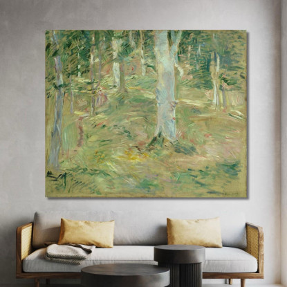 Foresta Di Compiègne Berthe Morisot bmr13 quadro stampato su tela