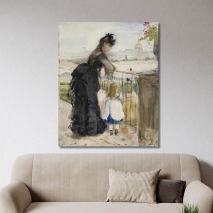 Sul Balcone Berthe Morisot bmr24 quadro stampato su tela