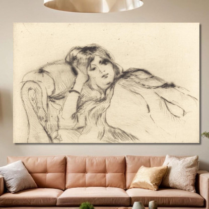Riposo Berthe Morisot bmr31 quadro stampato su tela