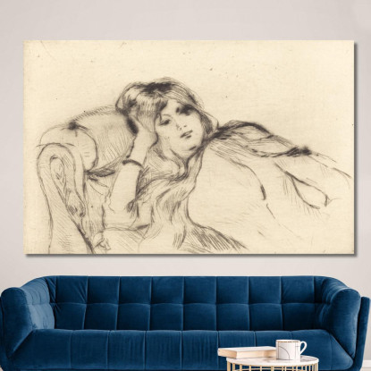 Riposo Berthe Morisot bmr31 quadro stampato su tela