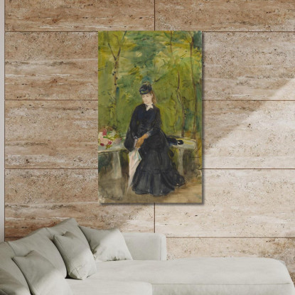 La Sorella Dell'Artista Edma Seduta In Un Parco Berthe Morisot bmr37 quadro stampato su tela