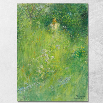 Una Fata – Kersti Nel Prato Carl Larsson clr1 quadro stampato su tela