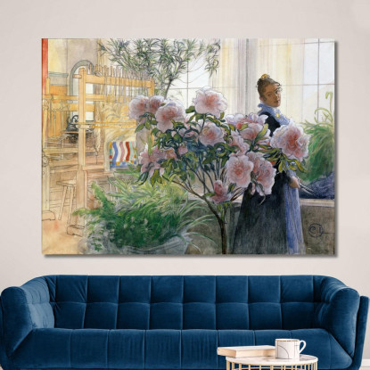 Azalea Carl Larsson clr7 quadro stampato su tela