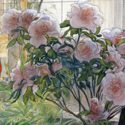 Azalea Carl Larsson clr7 quadro stampato su tela