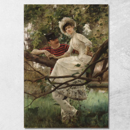 Idillio Carl Larsson clr16 quadro stampato su tela