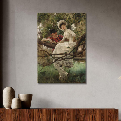 Idillio Carl Larsson clr16 quadro stampato su tela