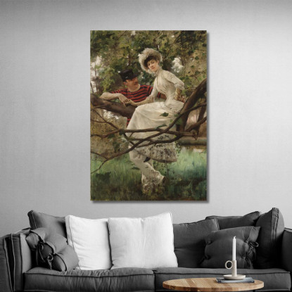 Idillio Carl Larsson clr16 quadro stampato su tela