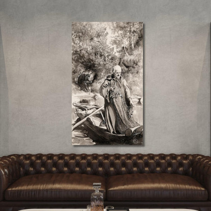 Illustrazione Per Singoalla – Il Vento È Il Mio Amante Di Viktor Rydberg 10 Carl Larsson clr17 quadro stampato su tela