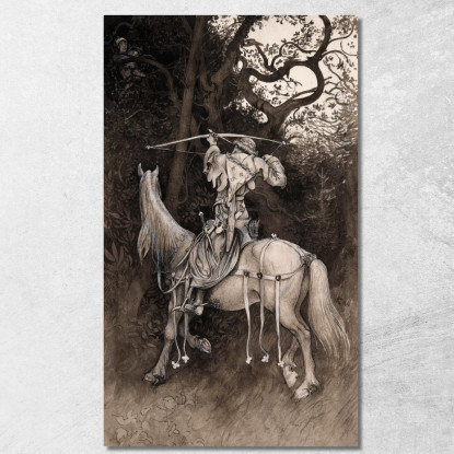 Illustrazione Per Singoalla – Il Vento È Il Mio Amante Di Viktor Rydberg 5 Carl Larsson clr21 quadro stampato su tela