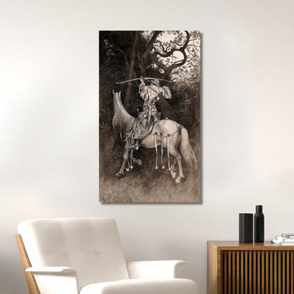 Illustrazione Per Singoalla – Il Vento È Il Mio Amante Di Viktor Rydberg 5 Carl Larsson clr21 quadro stampato su tela