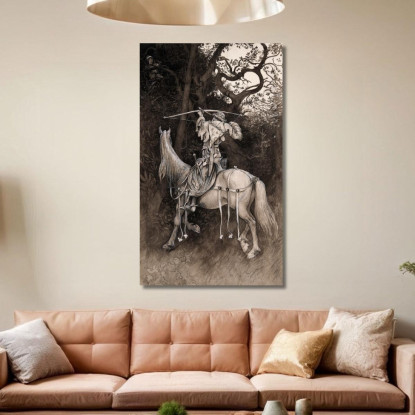 Illustrazione Per Singoalla – Il Vento È Il Mio Amante Di Viktor Rydberg 5 Carl Larsson clr21 quadro stampato su tela