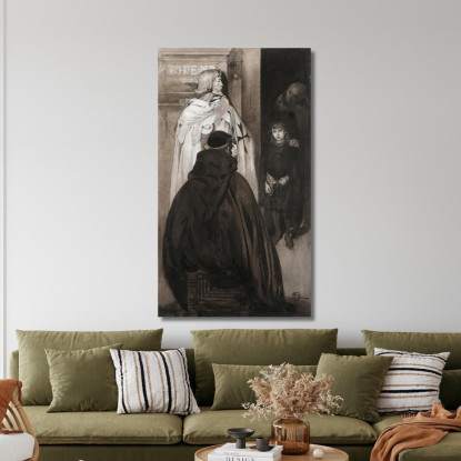 Illustrazione Per Singoalla – Il Vento È Il Mio Amante Di Viktor Rydberg 6 Carl Larsson clr22 quadro stampato su tela