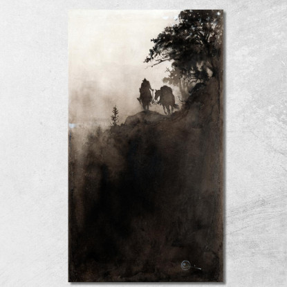 Illustrazione Per Singoalla – Il Vento È Il Mio Amante Di Viktor Rydberg 7 Carl Larsson clr23 quadro stampato su tela