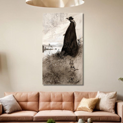 Illustrazione Per Singoalla – Il Vento È Il Mio Amante Di Viktor Rydberg 8 Carl Larsson clr24 quadro stampato su tela