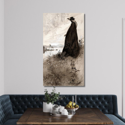 Illustrazione Per Singoalla – Il Vento È Il Mio Amante Di Viktor Rydberg 8 Carl Larsson clr24 quadro stampato su tela