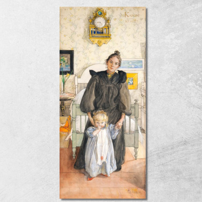 Karin E Kersti Carl Larsson clr29 quadro stampato su tela