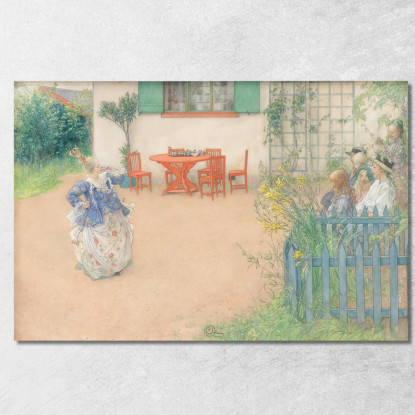 Lisbeth Come La Principessa Malvagia Nella Fiaba Fågel Blå Di P.D.A. Atterbom Carl Larsson clr32 quadro stampato su tela