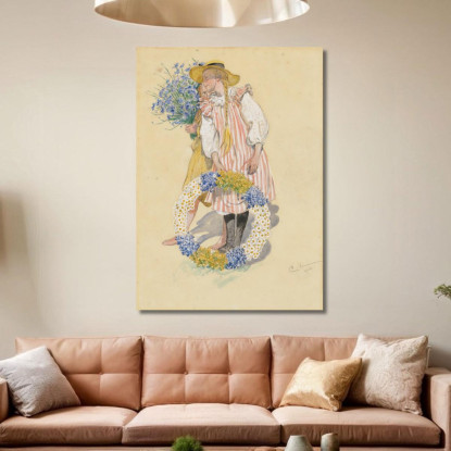 Lisbeth E Brita Carl Larsson clr33 quadro stampato su tela