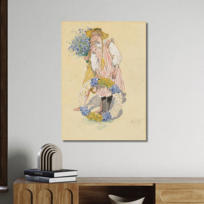 Lisbeth E Brita Carl Larsson clr33 quadro stampato su tela