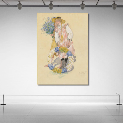 Lisbeth E Brita Carl Larsson clr33 quadro stampato su tela