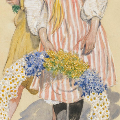 Lisbeth E Brita Carl Larsson clr33 quadro stampato su tela