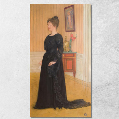 Ritratto Della Signora Signe Thiel 2 Carl Larsson clr44 quadro stampato su tela
