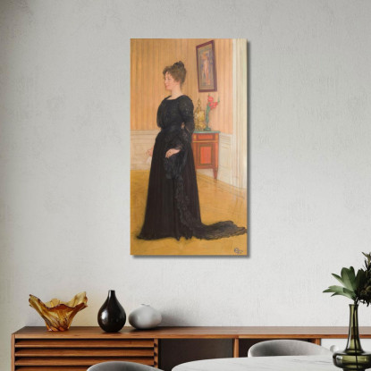 Ritratto Della Signora Signe Thiel 2 Carl Larsson clr44 quadro stampato su tela