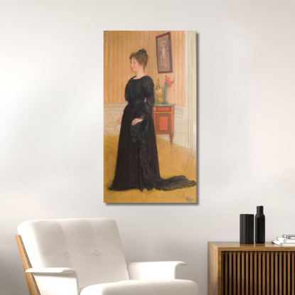 Ritratto Della Signora Signe Thiel 2 Carl Larsson clr44 quadro stampato su tela