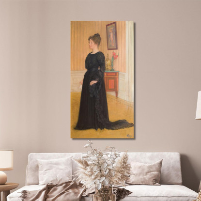 Ritratto Della Signora Signe Thiel 2 Carl Larsson clr44 quadro stampato su tela