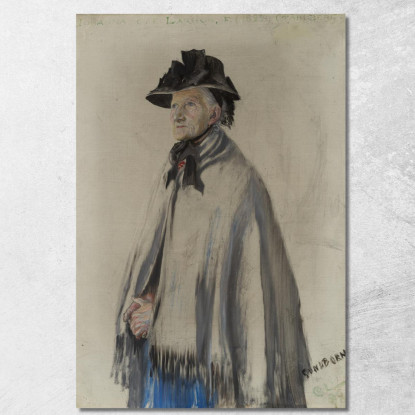 Ritratto Della Madre Dell'Artista Carl Larsson clr48 quadro stampato su tela