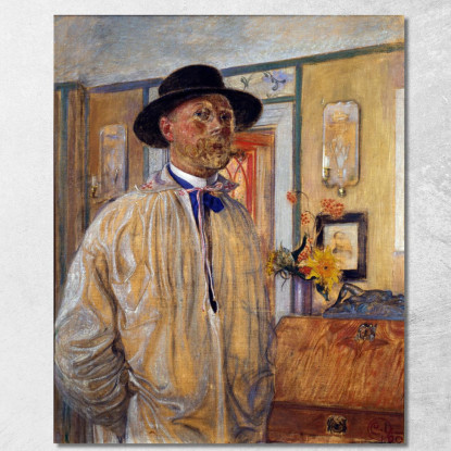 Autoritratto Carl Larsson clr51 quadro stampato su tela