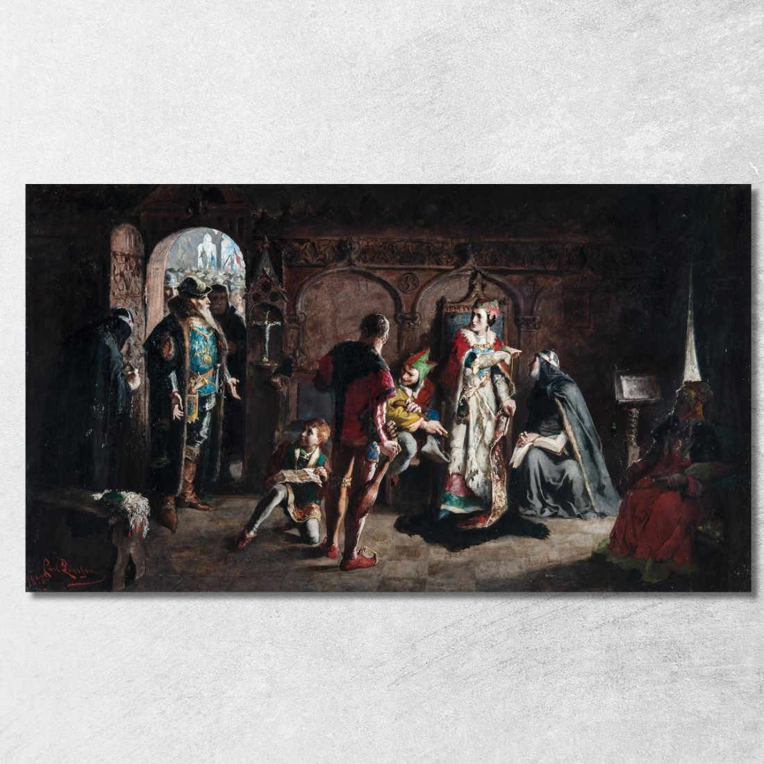 Sten Sture Il Vecchio Libera La Regina Danese Kristina Prigioniera Nel Monastero Di Vadstena Carl Larsson clr53 quadro stampato