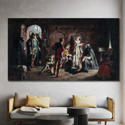 Sten Sture Il Vecchio Libera La Regina Danese Kristina Prigioniera Nel Monastero Di Vadstena Carl Larsson clr53 quadro stampato