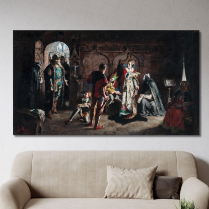 Sten Sture Il Vecchio Libera La Regina Danese Kristina Prigioniera Nel Monastero Di Vadstena Carl Larsson clr53 quadro stampato