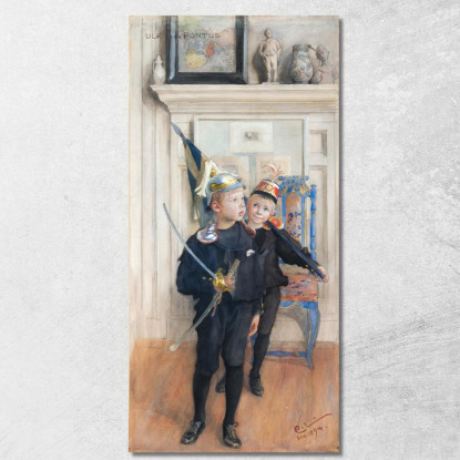 Ulf E Pontus Carl Larsson clr57 quadro stampato su tela