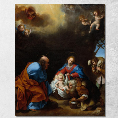 Adorazione Dei Pastori Carlo Dolci cdl1 quadro stampato su tela