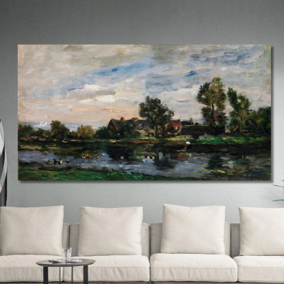 Un Paesaggio Charles François Daubigny cfd1 quadro stampato su tela