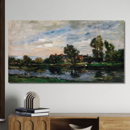 Un Paesaggio Charles François Daubigny cfd1 quadro stampato su tela